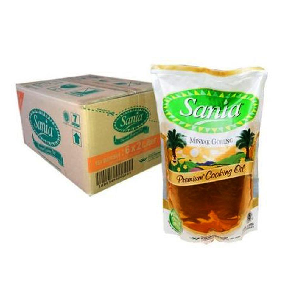 Sania Minyak Sayur Pouch 2 L Karton Isi 6 Pcs