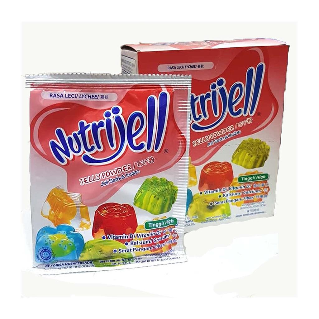 Nutrijell Rasa Leci Sachet 15 Gr Isi 12 Pcs