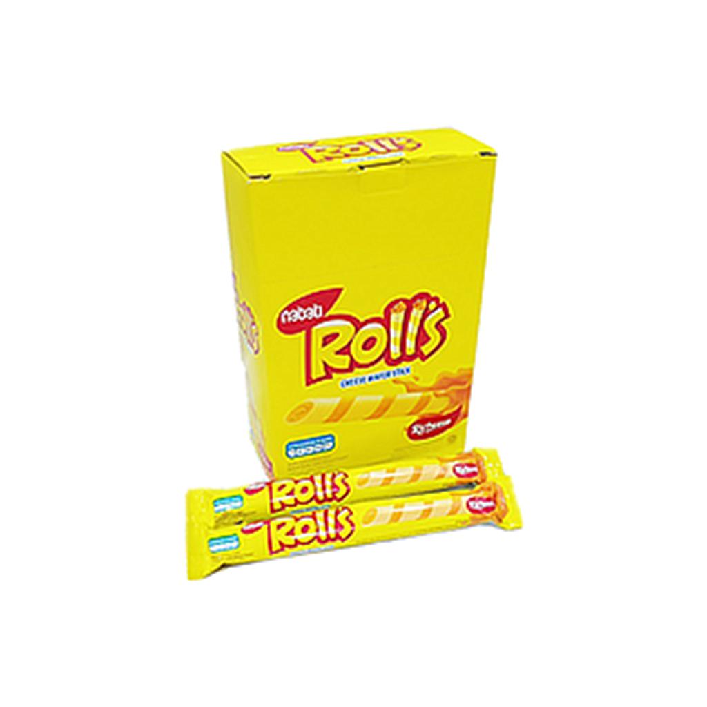 Richeese Nabati Rolls Keju 8 Gr Plastik Box Isi 20