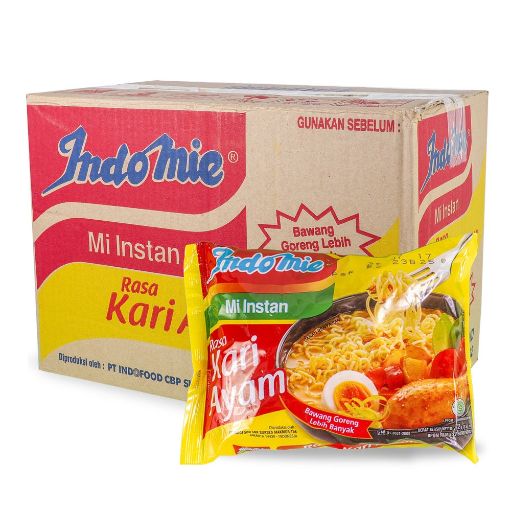 Indomie Rasa Kari Ayam 72 Gr Karton Isi 40 Pcs