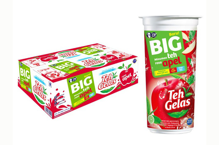 Teh Gelas Big Apple Cup 300 Ml Karton Isi 24 Pcs