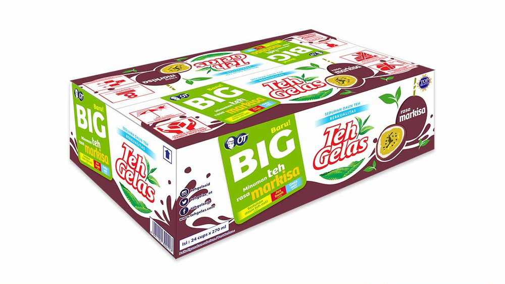Teh Gelas Big Markisa Cup 300 Ml Karton Isi 24 Pcs