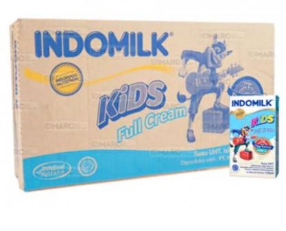 INDOMILK KIDS FULL CREAM 115 ML TETRA PACK KARTON ISI 40