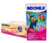 INDOMILK KIDS STRAWBERRY 115 ML TETRA PACK KARTON ISI 40