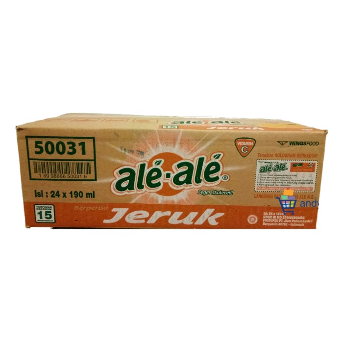 Ale Ale Jeruk Cup 190 Ml Karton Isi 24 Pcs