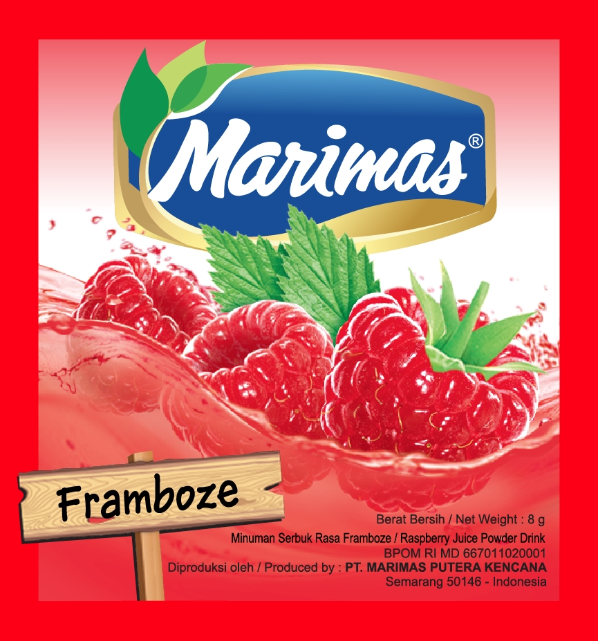 Marimas Framboze Sachet 8 Gr Renceng 10 Pcs