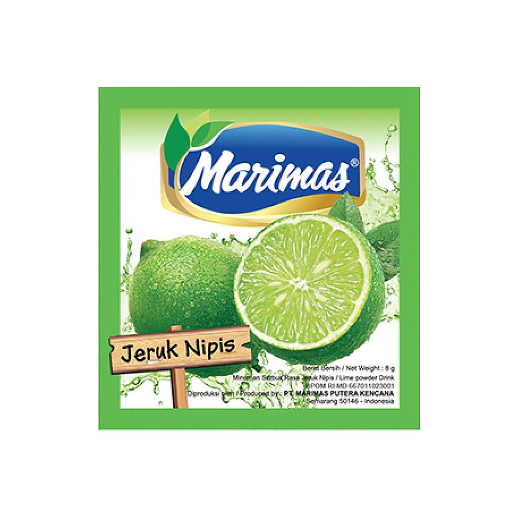 Marimas Jeruk Nipis Sachet 8 Gr Renceng 10 Pcs