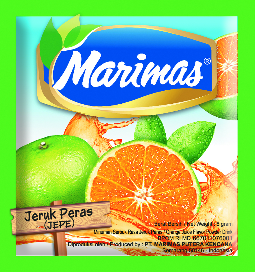 Marimas Jeruk Peras Sachet 8 Gr Renceng 10 Pcs
