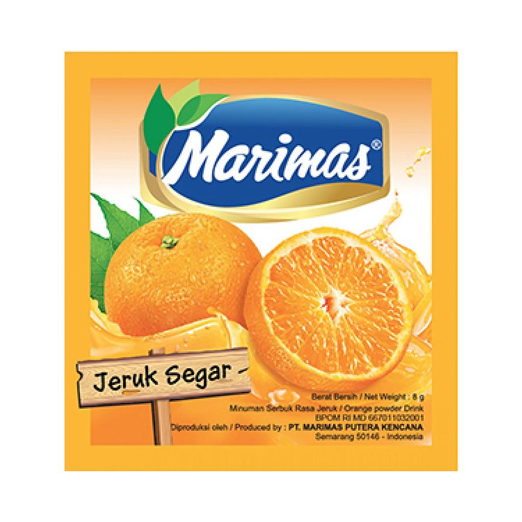 Marimas Jeruk Segar Sachet 8 Gr Renceng 10 Pcs