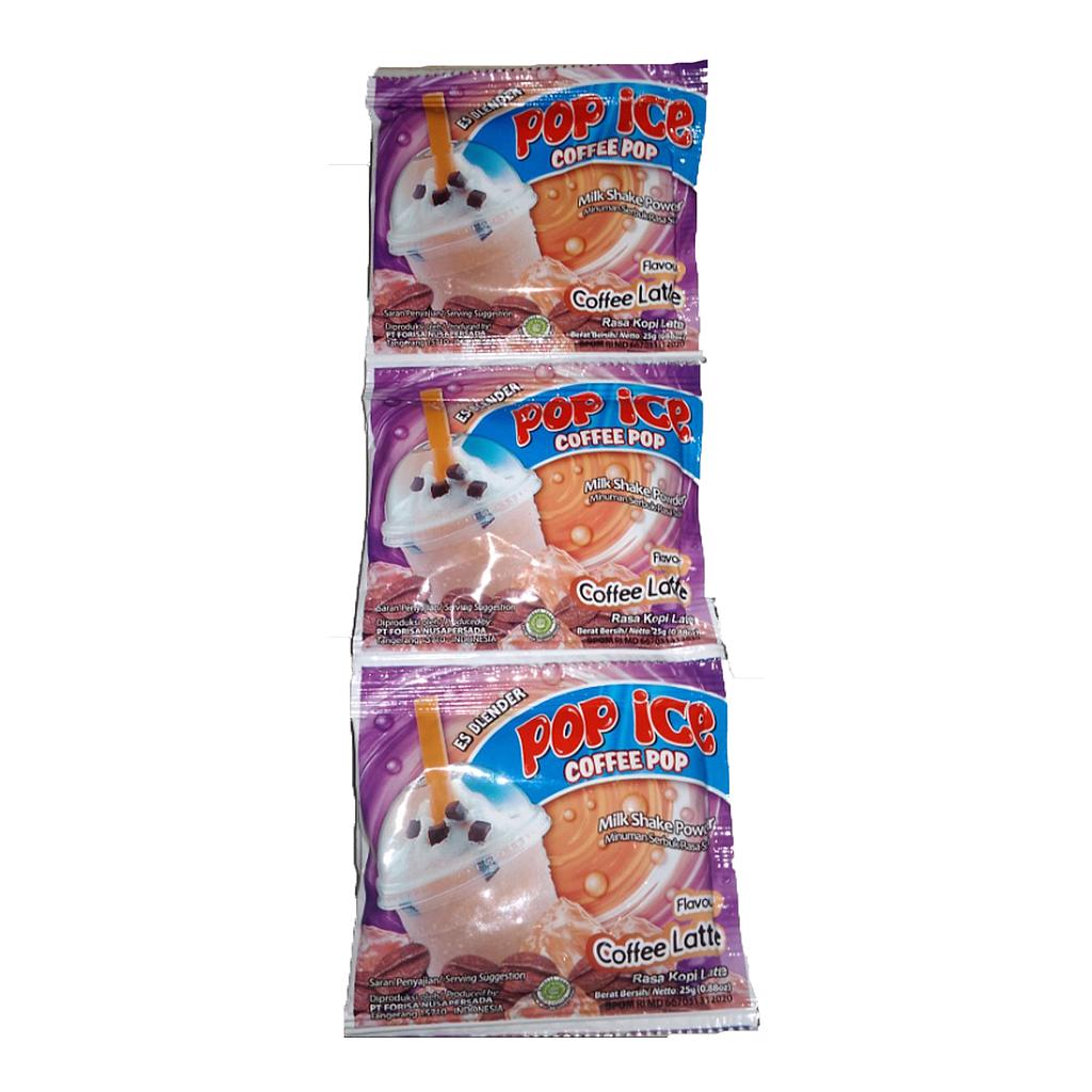 Pop ice Coffee Pop Coffee Lattte Sachet 25 Gr Renceng 10 Pcs