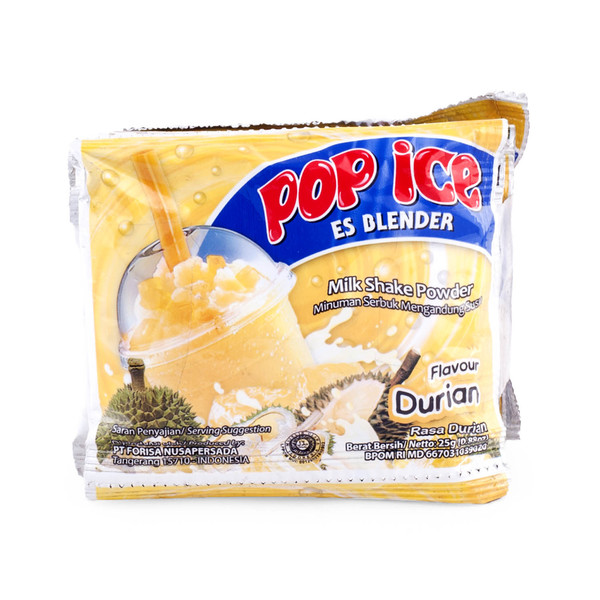 Pop Ice Es Blender Durian Sachet 25 Gr Renceng 10 Pcs