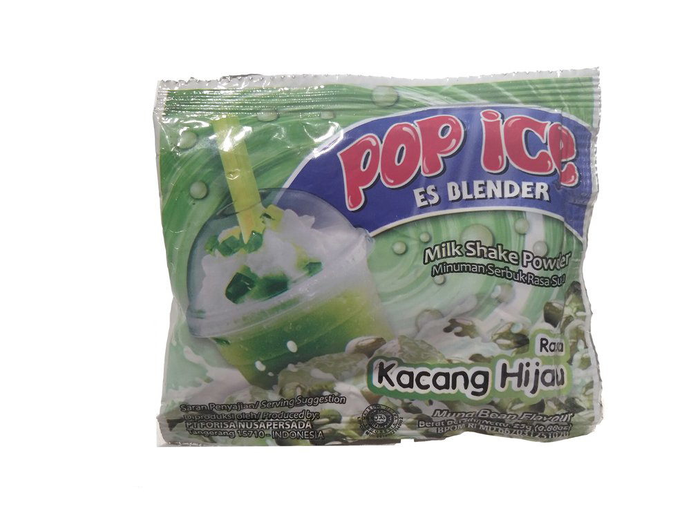Pop Ice Es Blender Kacang Hijau  Sachet 25 Gr Renceng 10 Pcs