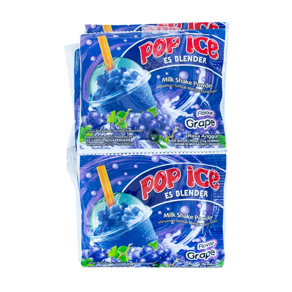 Pop Ice Grape  Sachet 25 Gr Renceng 10 Pcs