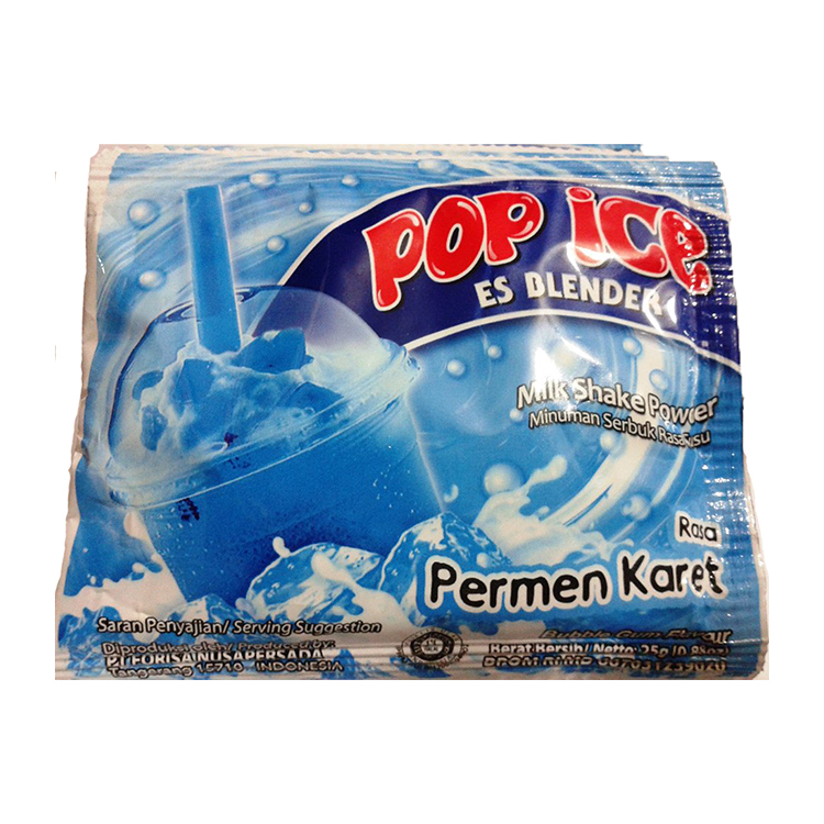 Pop ice Permen Karet  Sachet 25 Gr Renceng 10 Pcs