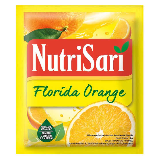 Nutrisari Florida Orange Sachet 14 Gr  Renceng 10 Pcs