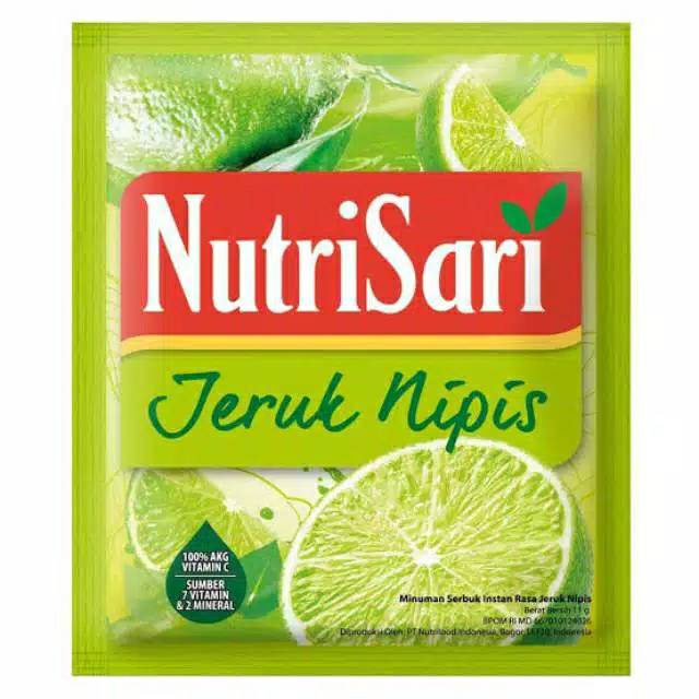 Nutrisari Jeruk Nipis Sachet 11 Gr Renceng 10 Pcs