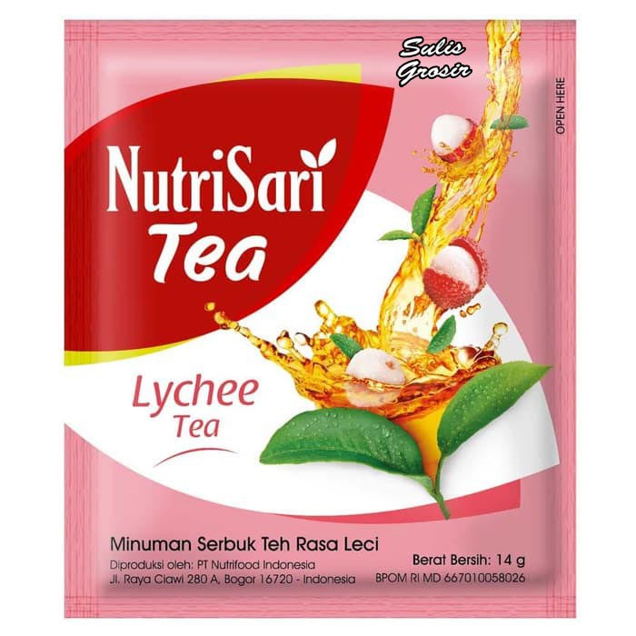 Nutrisari Tea Lychee Tea Sachet 14 Gr Renceng 10 Pcs