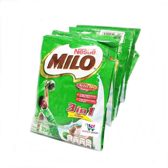 Milo 3 In 1 Sachet 35 Gr Renceng 10 Pcs