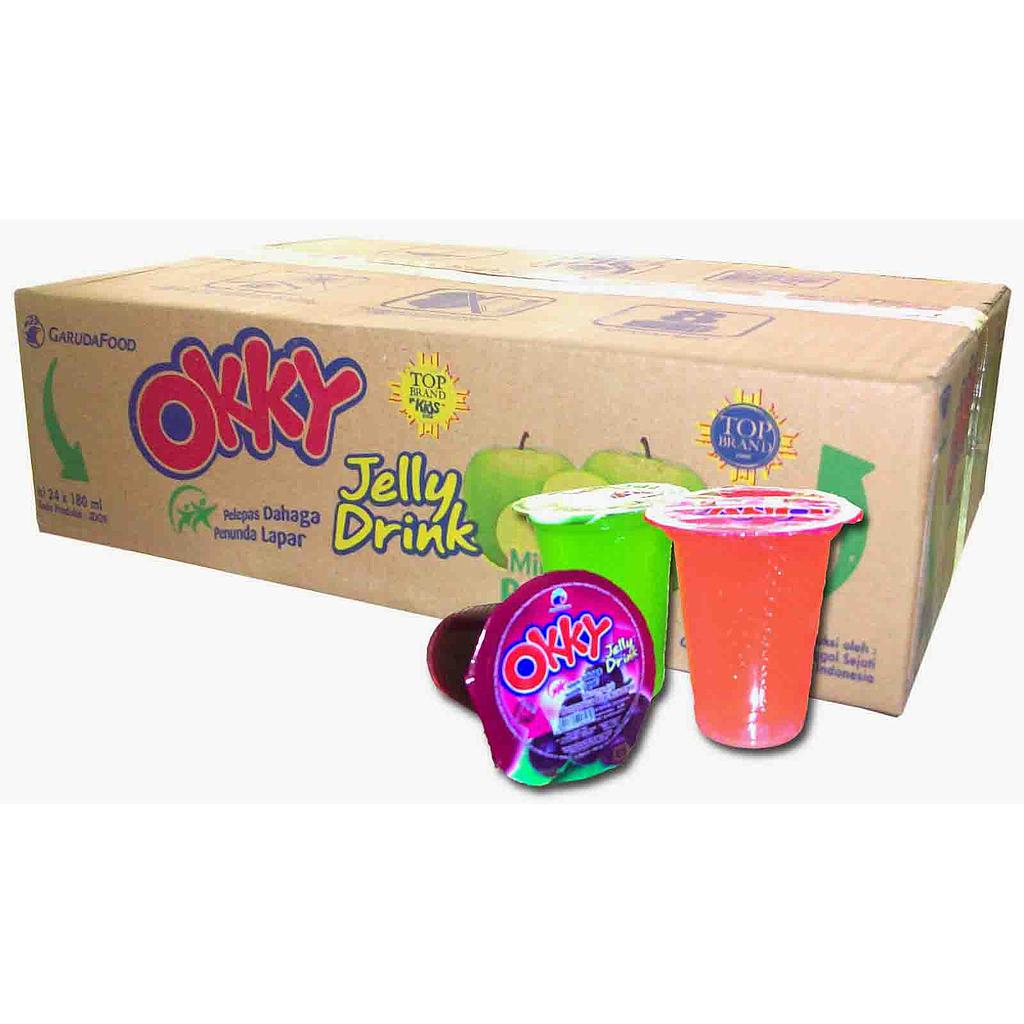 Okky Jelly Drink Apel Cup 180 Ml Karton Isi 24 Pcs