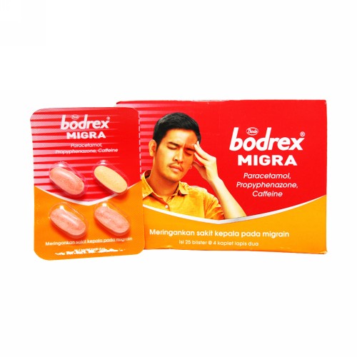 Bodrex Migra 4 Tablets Box Isi 25