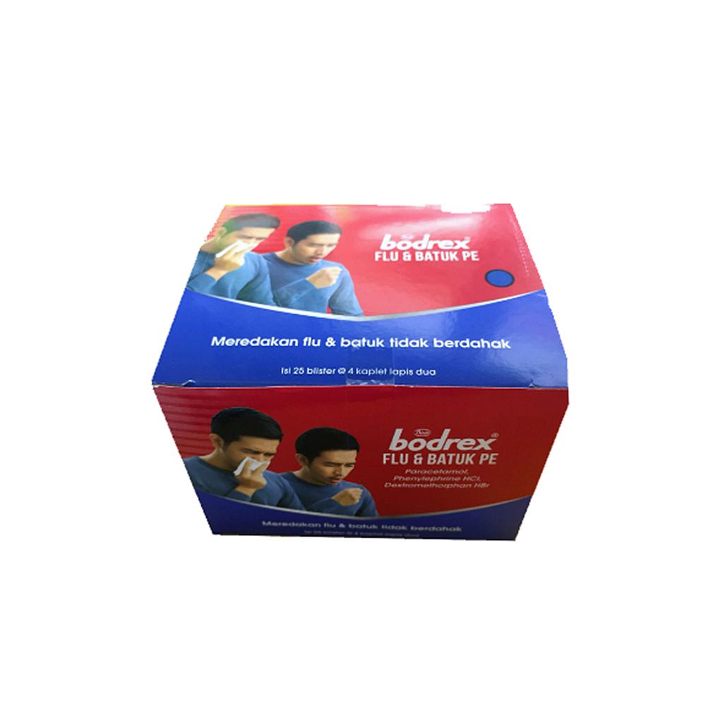 Bodrex Tablet Flu Dan Batuk Tidak Berdahak 4 Tablets Box Isi 25