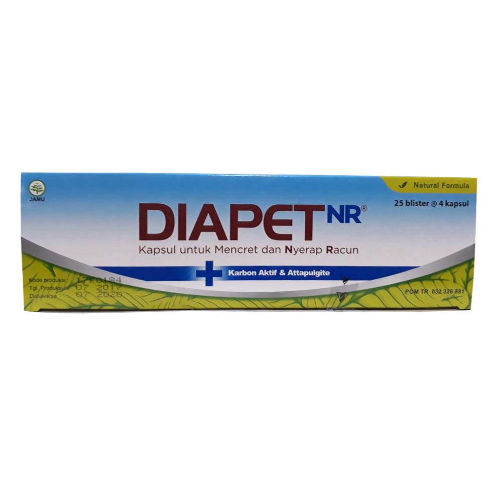 Diapet Kapsul Untuk Mencret 4 Capsules Pack Isi 25 Strip