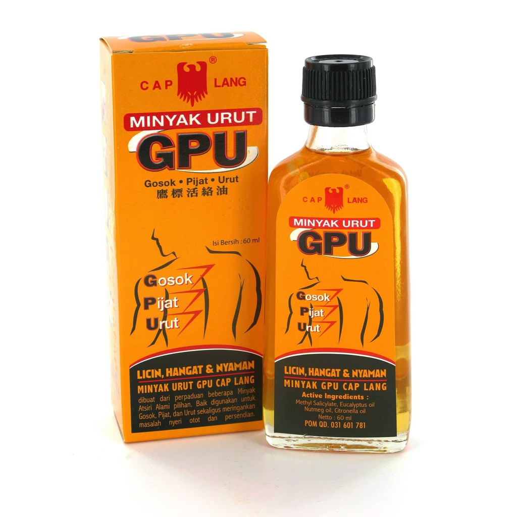 Minyak Urut Gpu Cap Lang 60 Ml