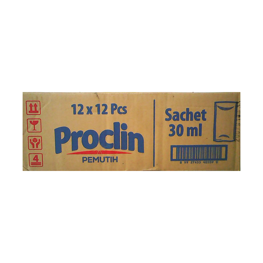 Proclin Pemutih 30 Ml Sachet Karton Isi 12