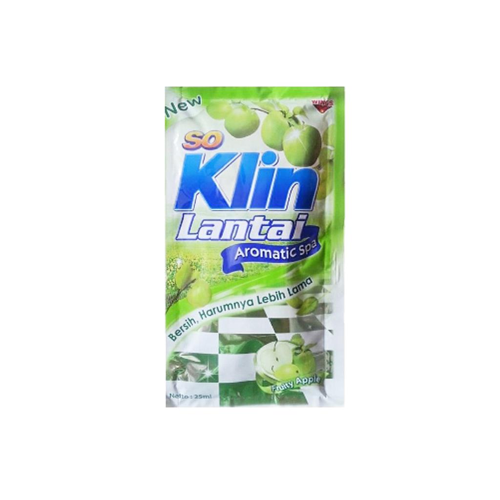 Soklin Lantai Fruity Apple 25 Ml Sachet Renceng 12 Pcs