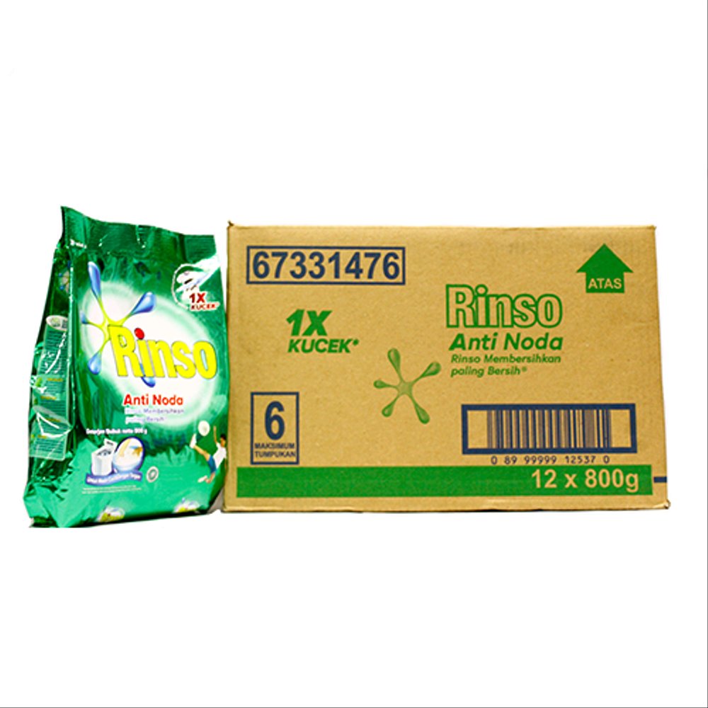 Rinso Anti Noda 800 G Karton Isi 12