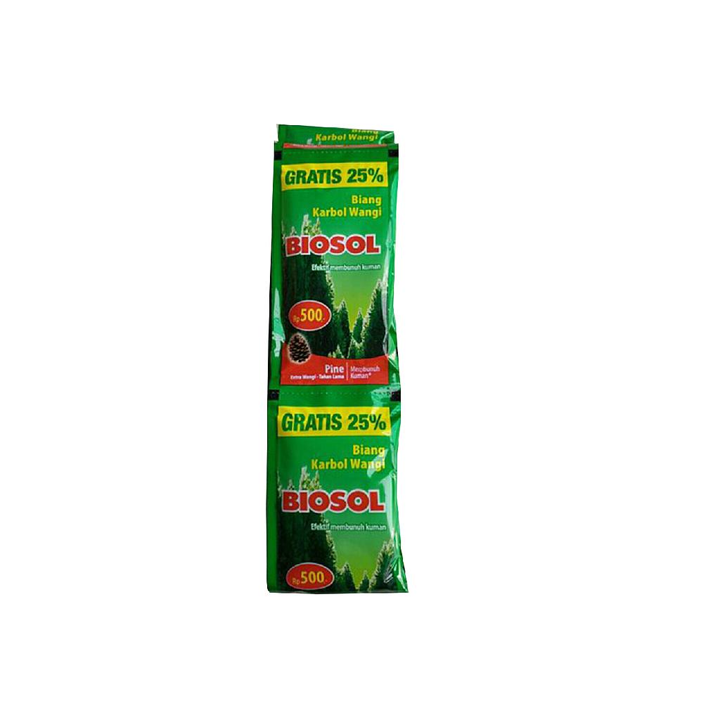 Biosol Desinfectan Pine 25 Ml Sachet Renceng 12 Pcs
