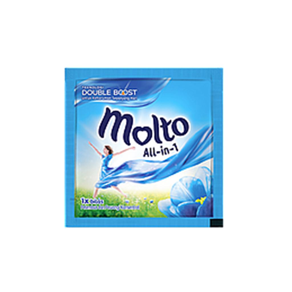 Molto All In 1 Blue Sachet 13 Ml Renceng 12 Pcs