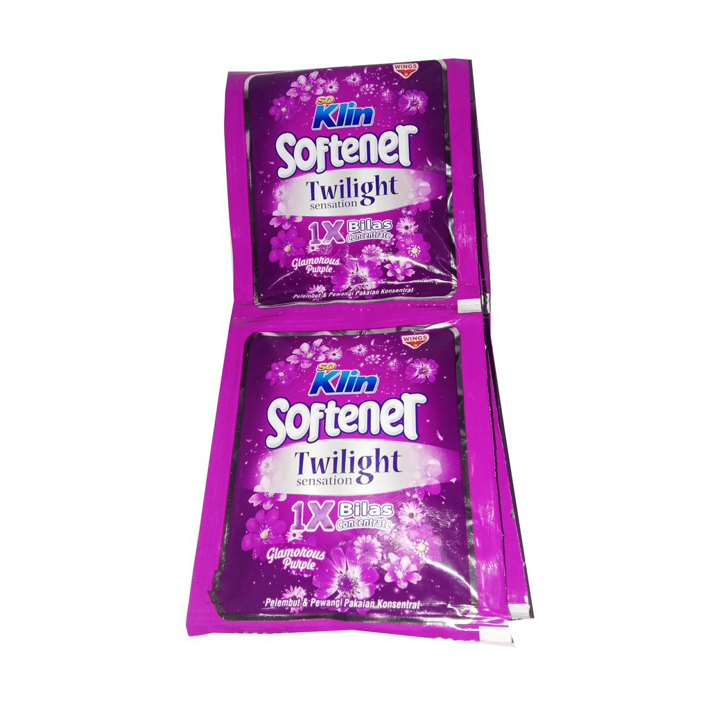 Soklin Softener Glamorous Purple Sachet 15 Ml Renceng 12 Pcs