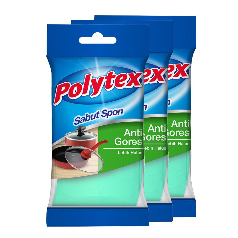 Polytex Sabut Stainless Reguler 1 Pcs Plastik