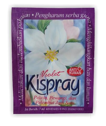 Kispray Violet Sachet 7 Ml Renceng 12 Pcs