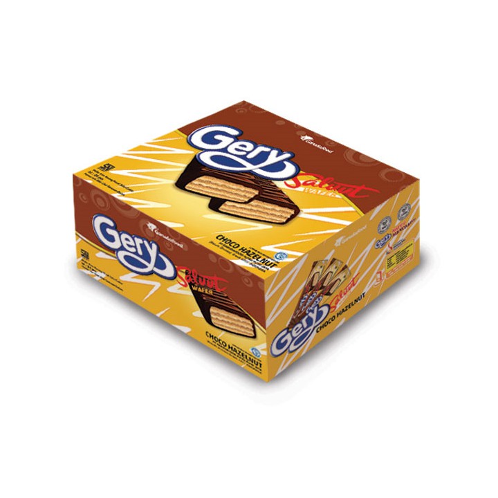 Gery Saluut Choco Hazelnut 6 Sheets Kotak Karton Isi 24