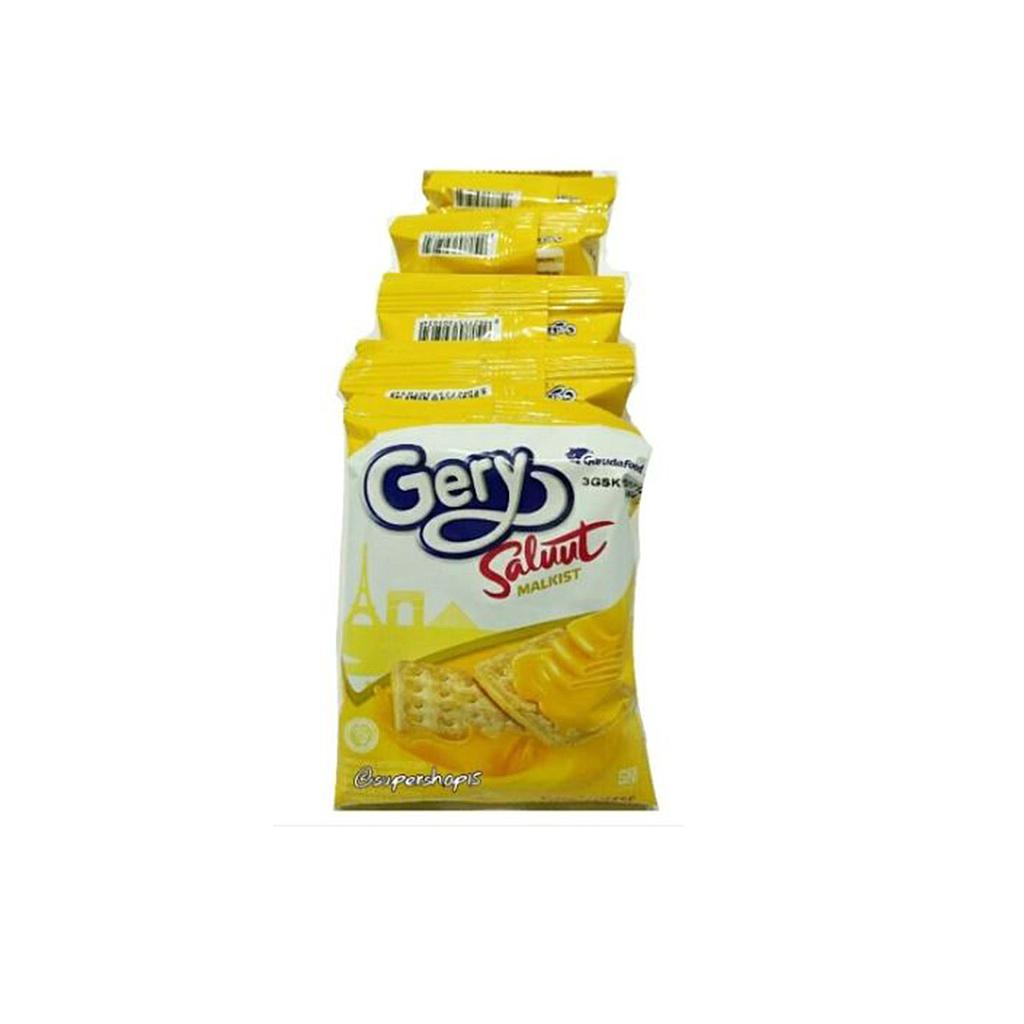 Gery Saluut Malkist Sweet Cheese 18 G Sachet Renceng Isi 20