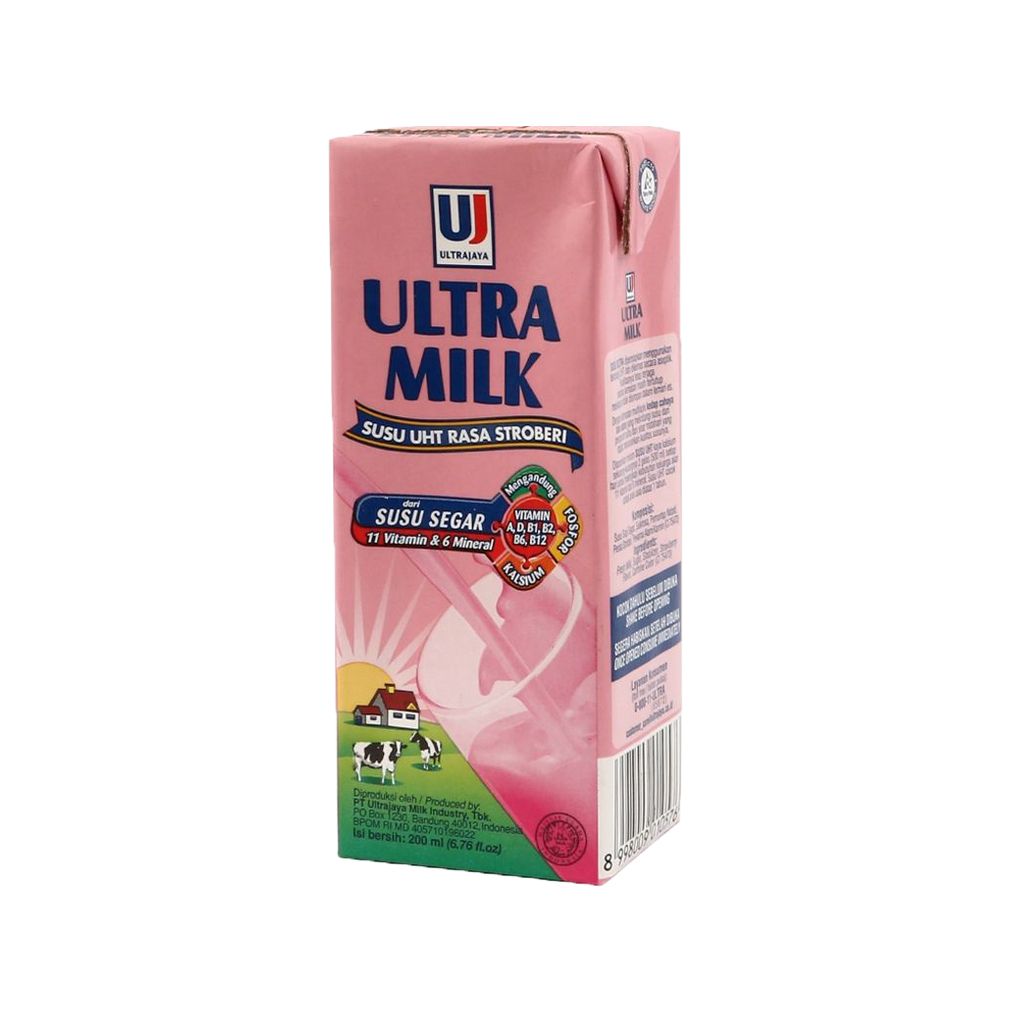 ULTRA MILK STRAWBERRY 200 ml Tetra Pack