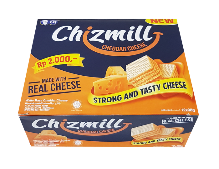 Chizmill White Cheese, Mild And Smooth Cheese Karton Isi 12x38 G