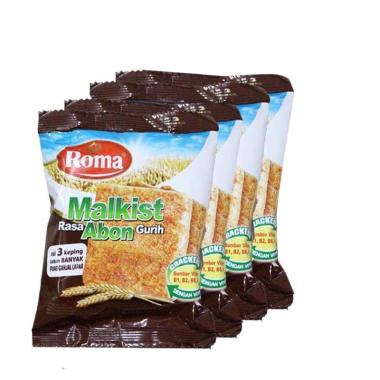 Roma Malkist Rasa Abon Gurih Kemasan Pak Plastik 27 G Isi 10 Pcs