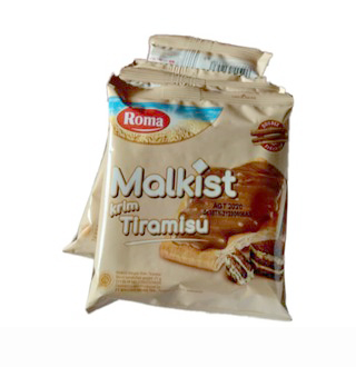 Roma Malkist Krim Tiramisu Sachet Renceng Isi 10 Pcs