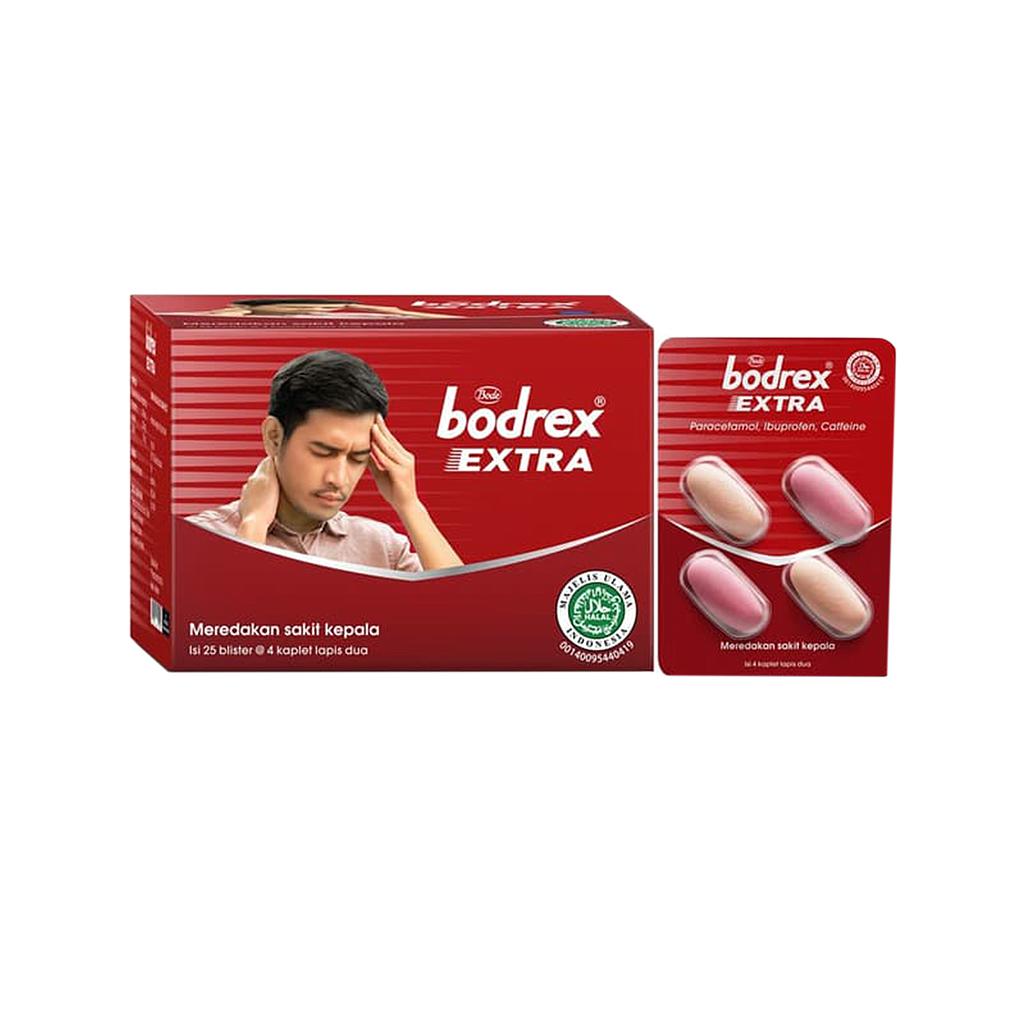 Bodrex Extra 4 Tablets Box Isi 25
