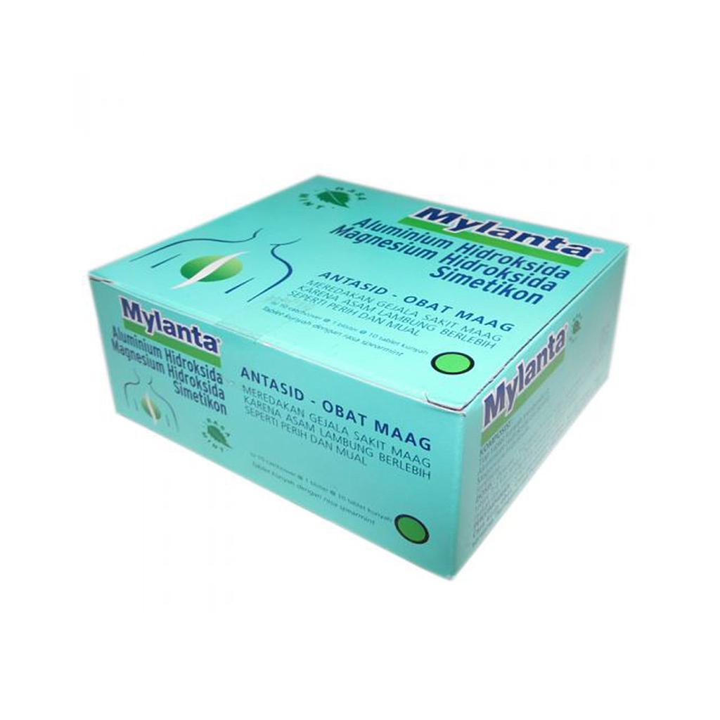 Mylanta Strip 10 Tablet Box Isi 10