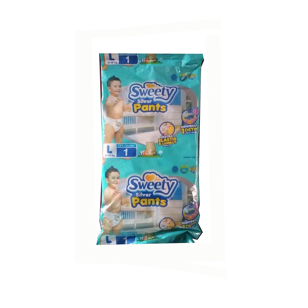 Sweety Silver Pants Sachet L Renceng 6 Pcs