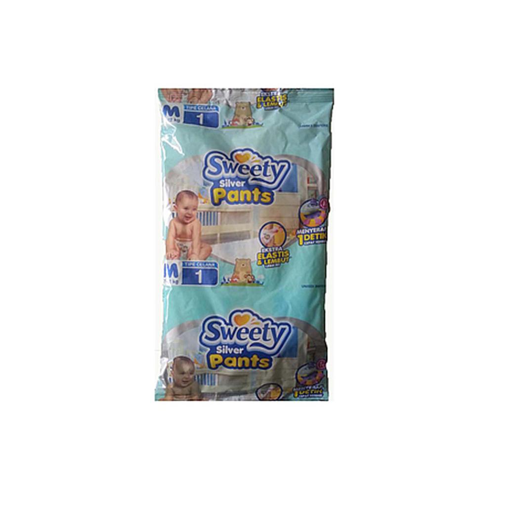 Sweety Silver Pants Sachet M Renceng 6 Pcs