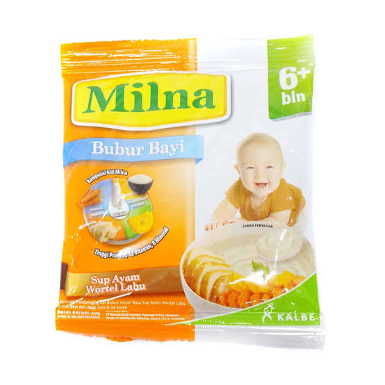 Milna Bubur Bayi 6+ Sup Ayam Wortel Labu Sachet 20 Gr