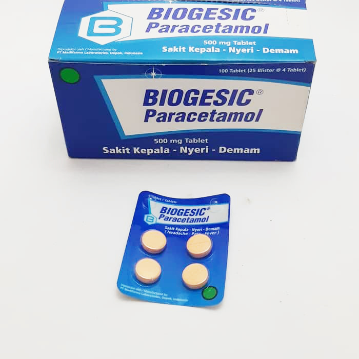 Biogesic 4 Tablet Box Isi 25