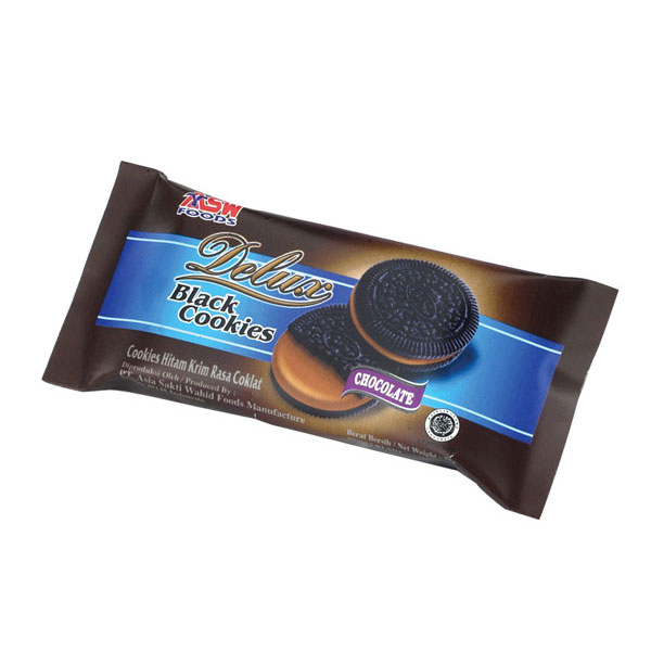 Asw Foods Delux Black Cookies Cokelat Sachet  16 G