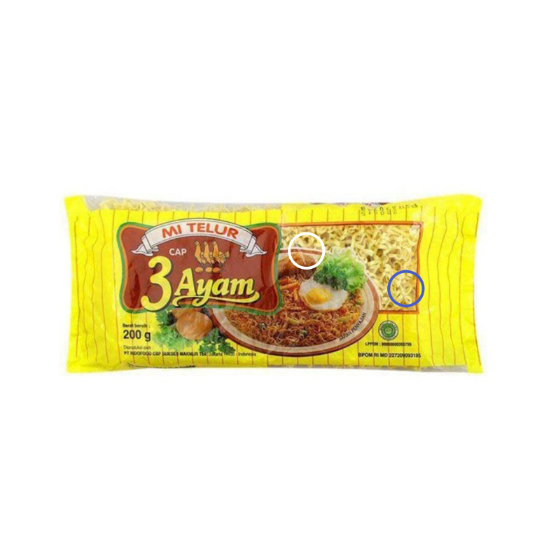 Mi Telur Cap 3 Ayam 200 G