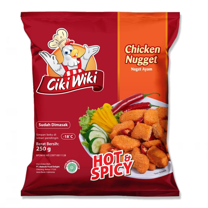 Ciki Wiki Chicken Nugget Hot &amp; Spicy 250 GR